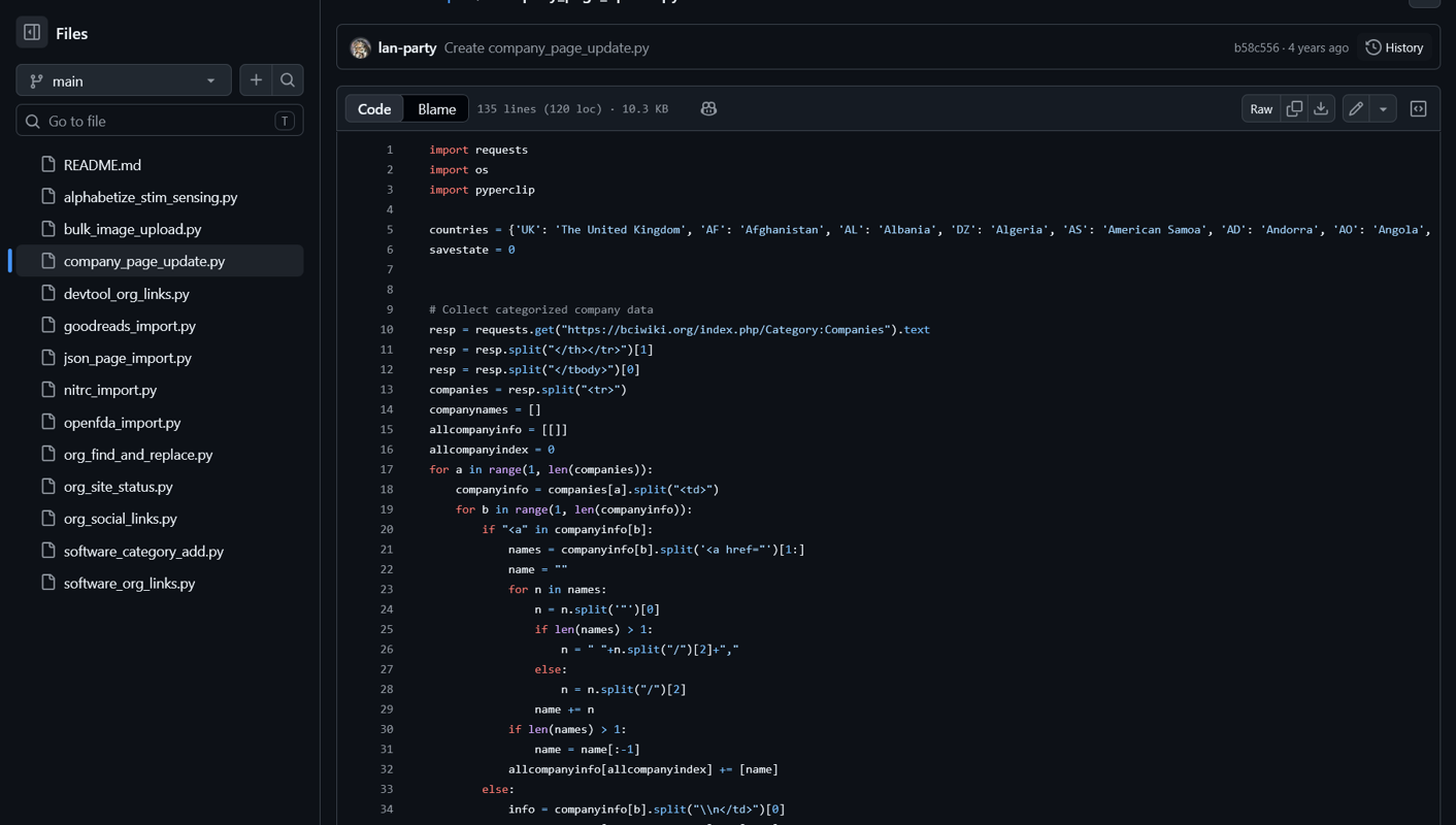Mediawiki-Scripts github repo screenshot